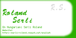 roland serli business card